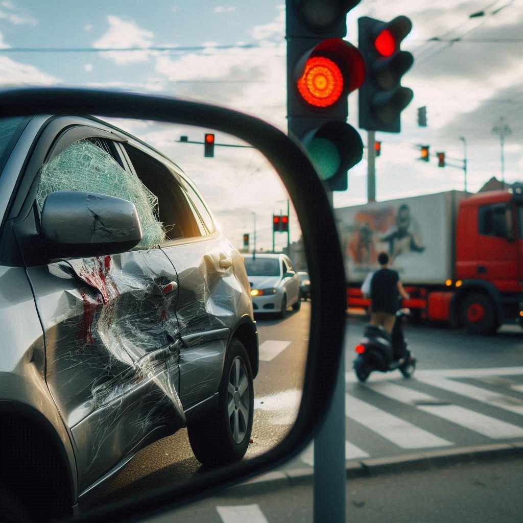 Aanrijding voor stoplicht
