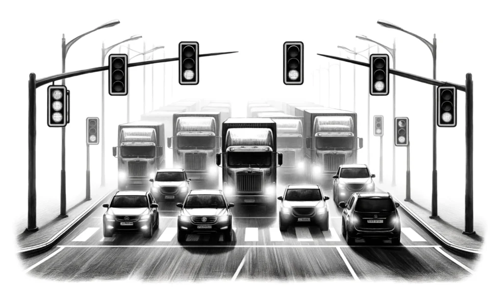 Verkeersongeval vrachtwagens