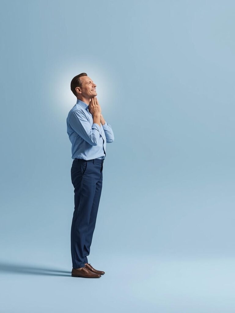 Man die whiplash check heeft gedaan